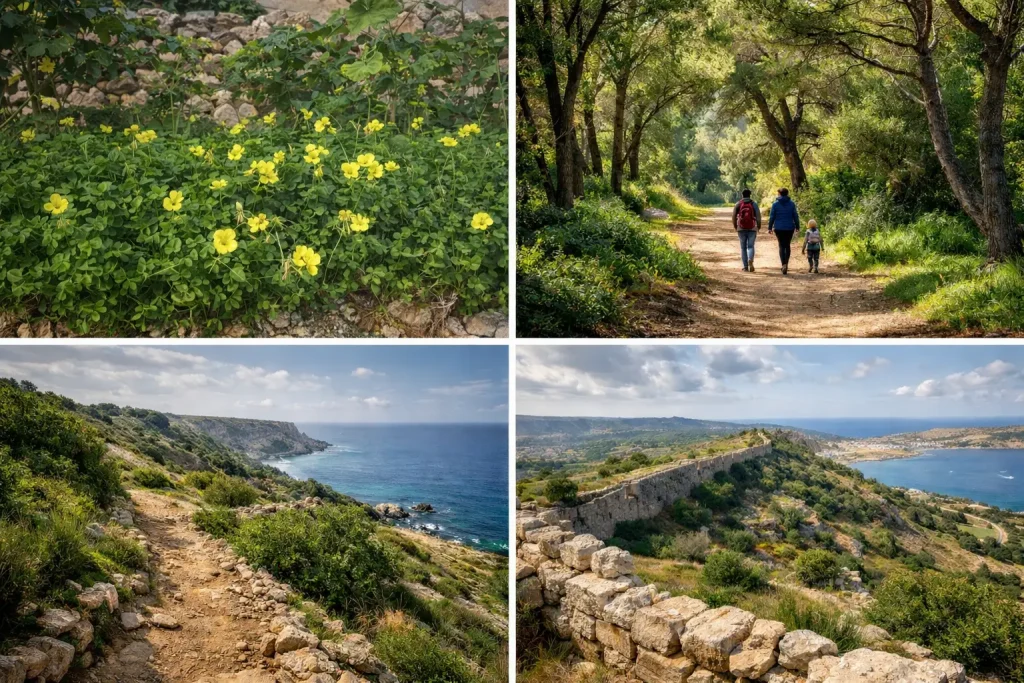 Paisajes y rutas naturales en Malta, ideales para excursiones al aire libre